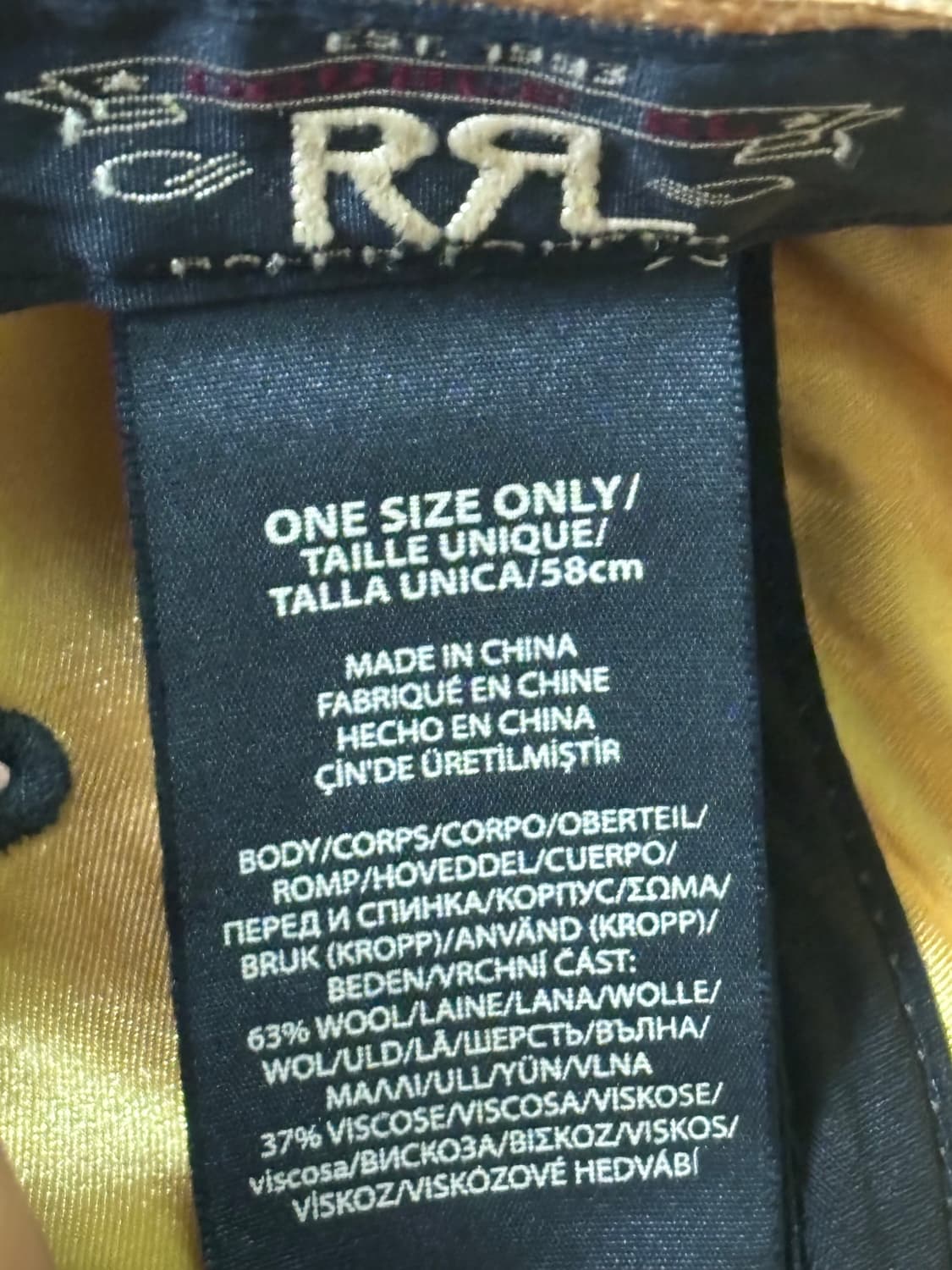 더블알엘 아플리케 울 블렌드 펠트 볼캡 모자 상품이미지2