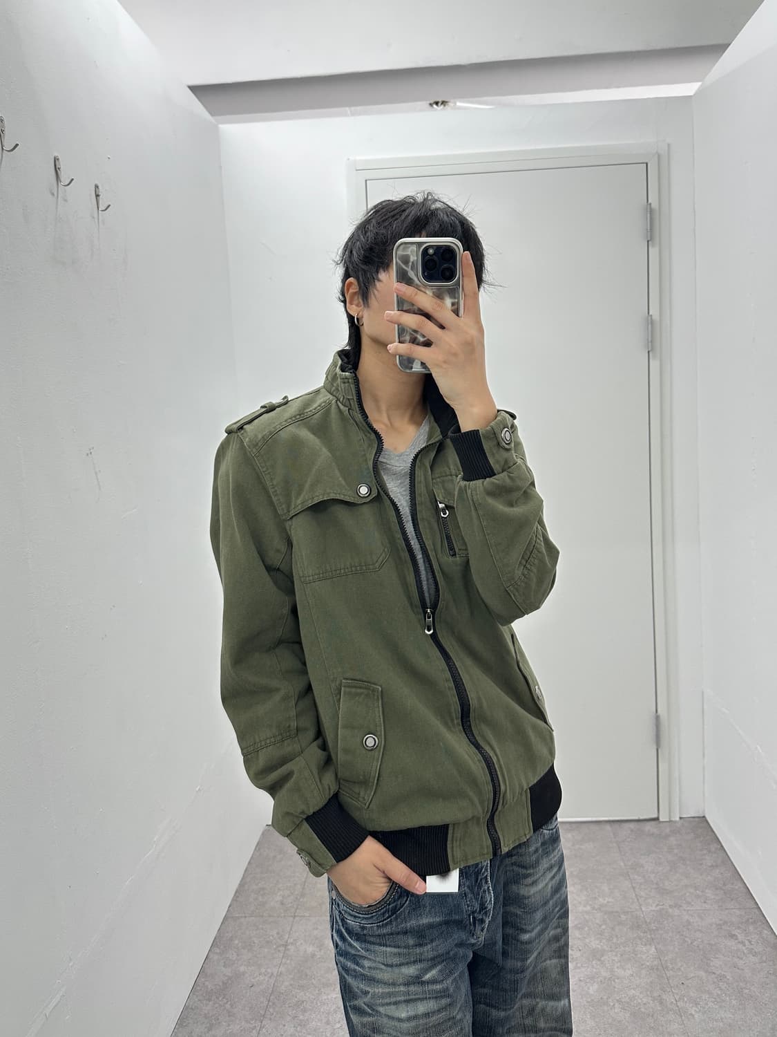 NONE vintage khaki blouson 상품이미지3