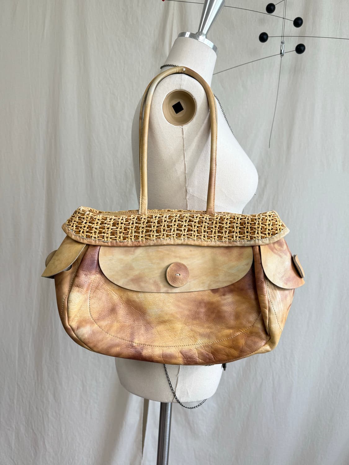 Michiamo 우븐 레더 숄더백 상품이미지1