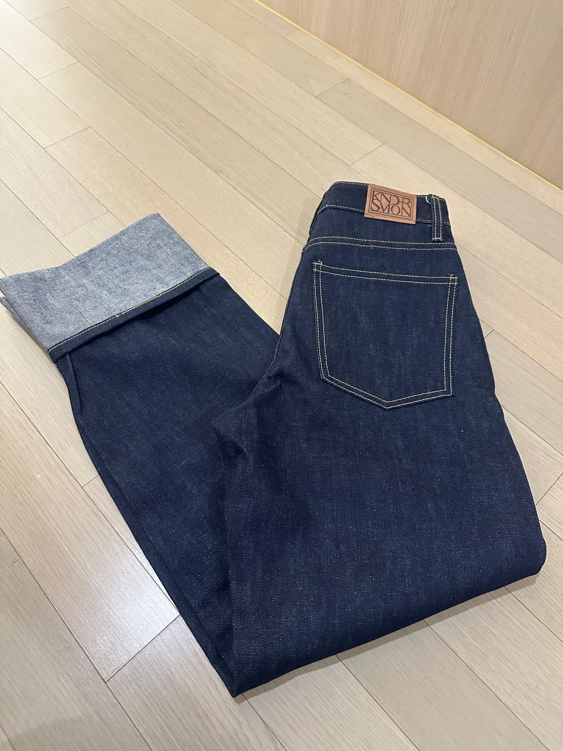 (새상품) 킨더살몬 청바지 셀비지 데님 사이즈1 상품이미지1