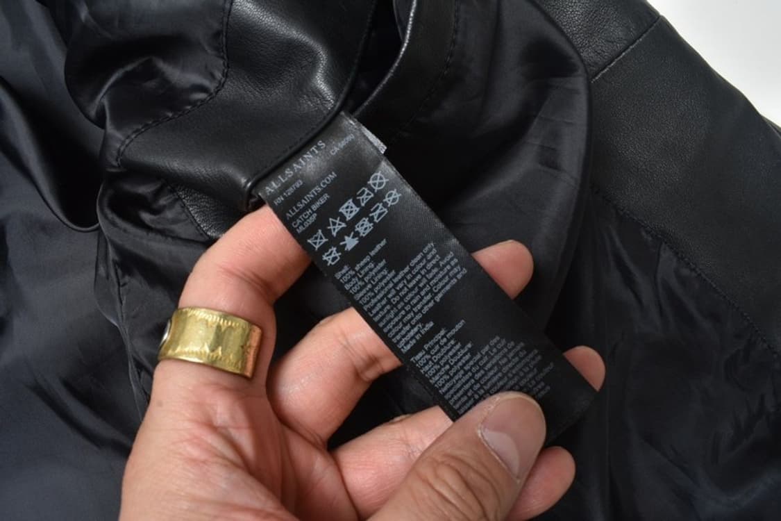 올세인츠 양가죽 체커 라이더 가죽 자켓 L N1157 상품이미지6