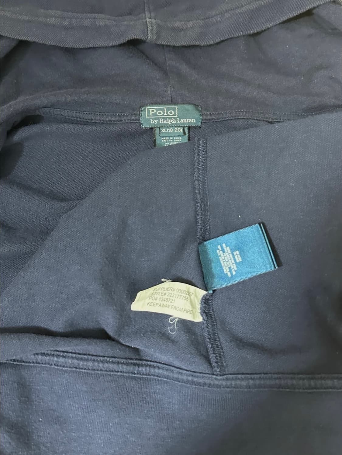 폴로 랄프로렌 빅포니 네이비 후드집업 상품이미지3