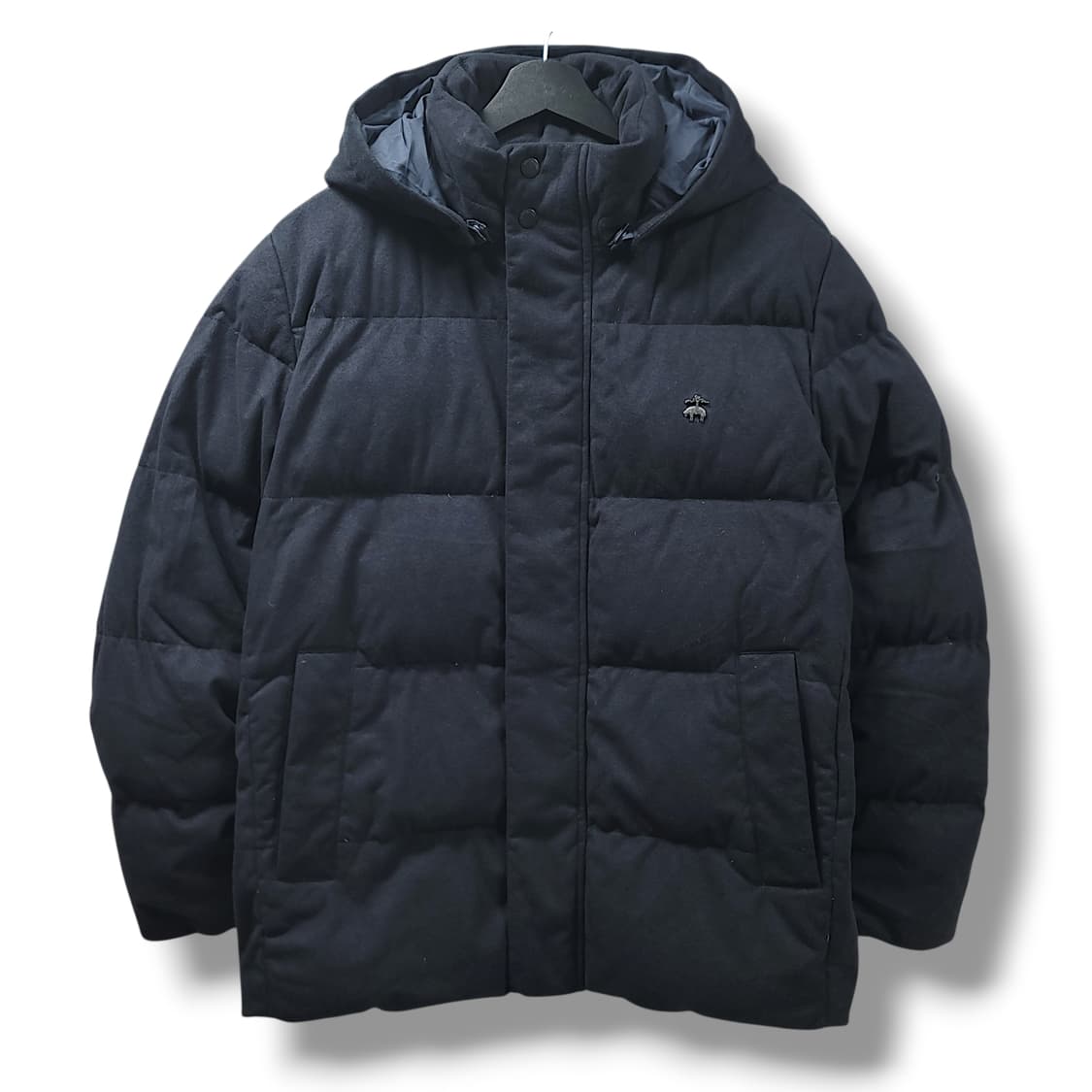 [L/105] 브룩스브라더스 블랙 후드 구스다운 자켓 패딩 상품이미지1