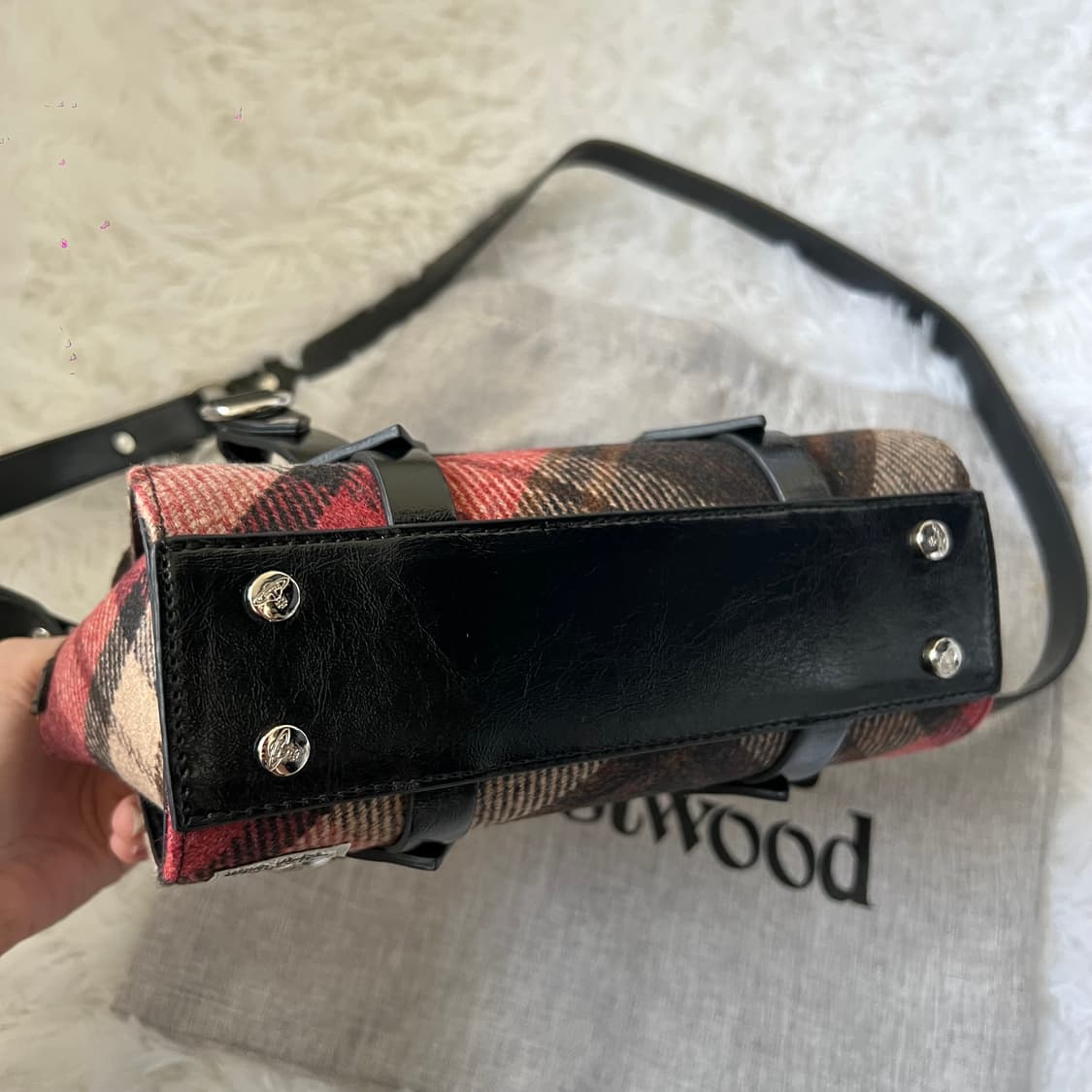 비비안웨스트우드 해리스 트위드 체크 베티나 백 상품이미지5