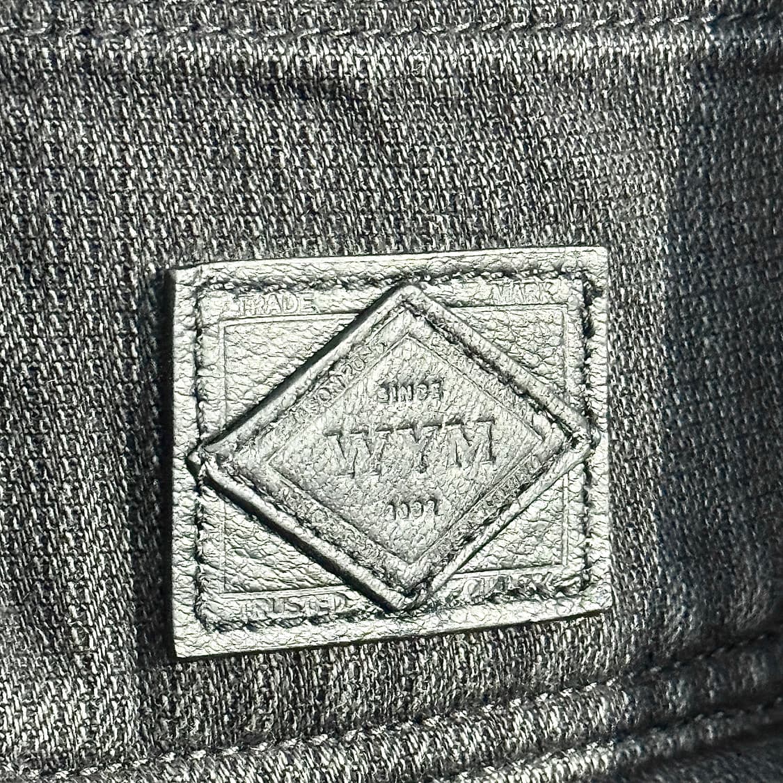 (48) 26SS 우영미 블랙 레더 데님 워싱 자켓 블랙 상품이미지8