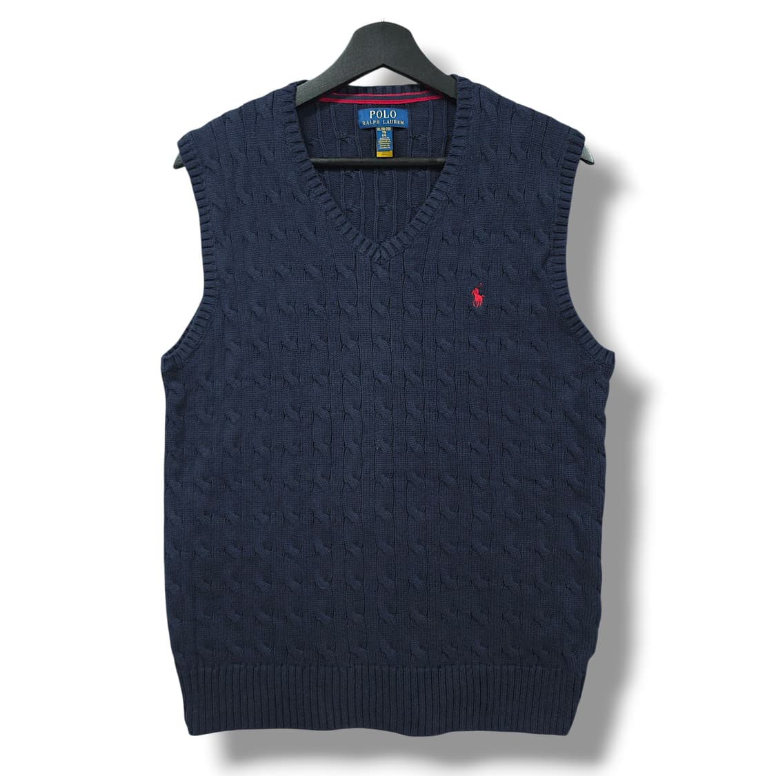 [S] 폴로 네이비 케이블 니트 코튼 스웨터 베스트 상품이미지1
