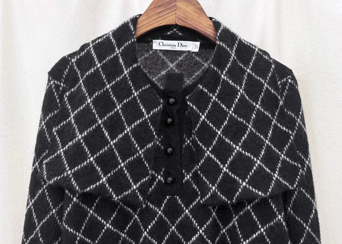 디올 체크앤 디올 타이드 칼라 스웨터 상품이미지3