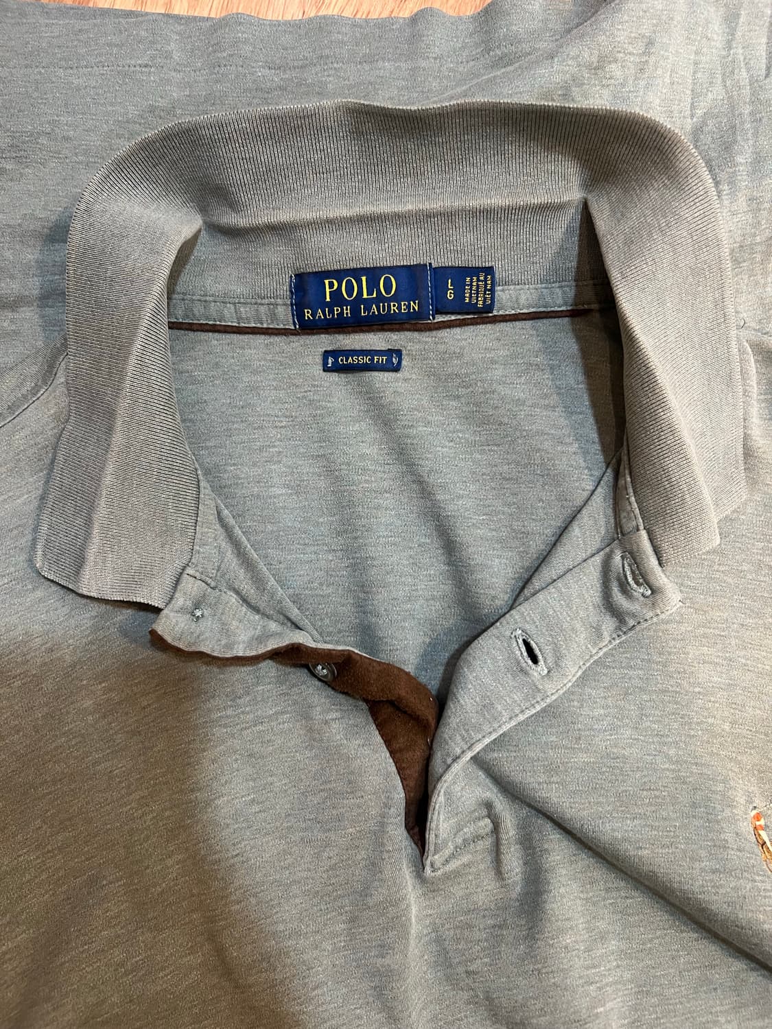 폴로랄프로렌 남성 카키 카라긴팔티셔츠 상품이미지5