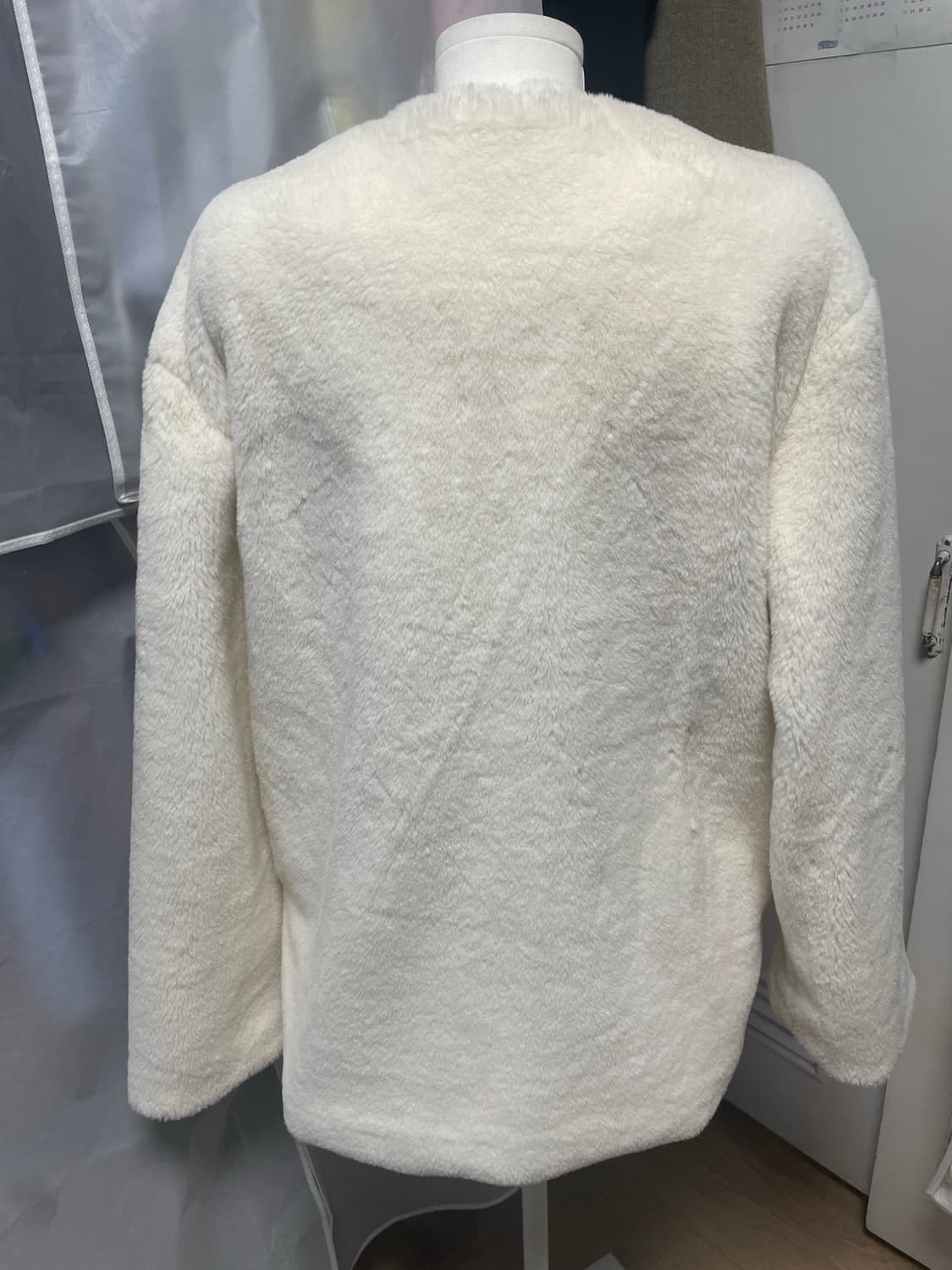 9nine 디자이너 브랜드 화이트 퍼자켓 아이보리 퍼자켓 하프코트 상품이미지5