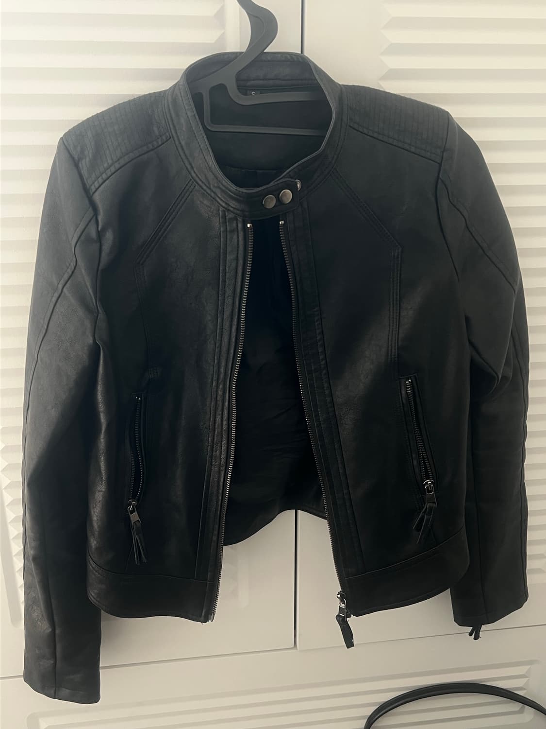 슬림핏 레더 가죽자켓 상품이미지1