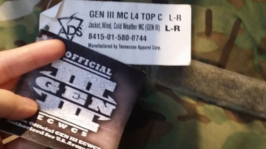 미군멀티캠윈드자켓/GEN3 ECWCS WIND JACKET 상품이미지4