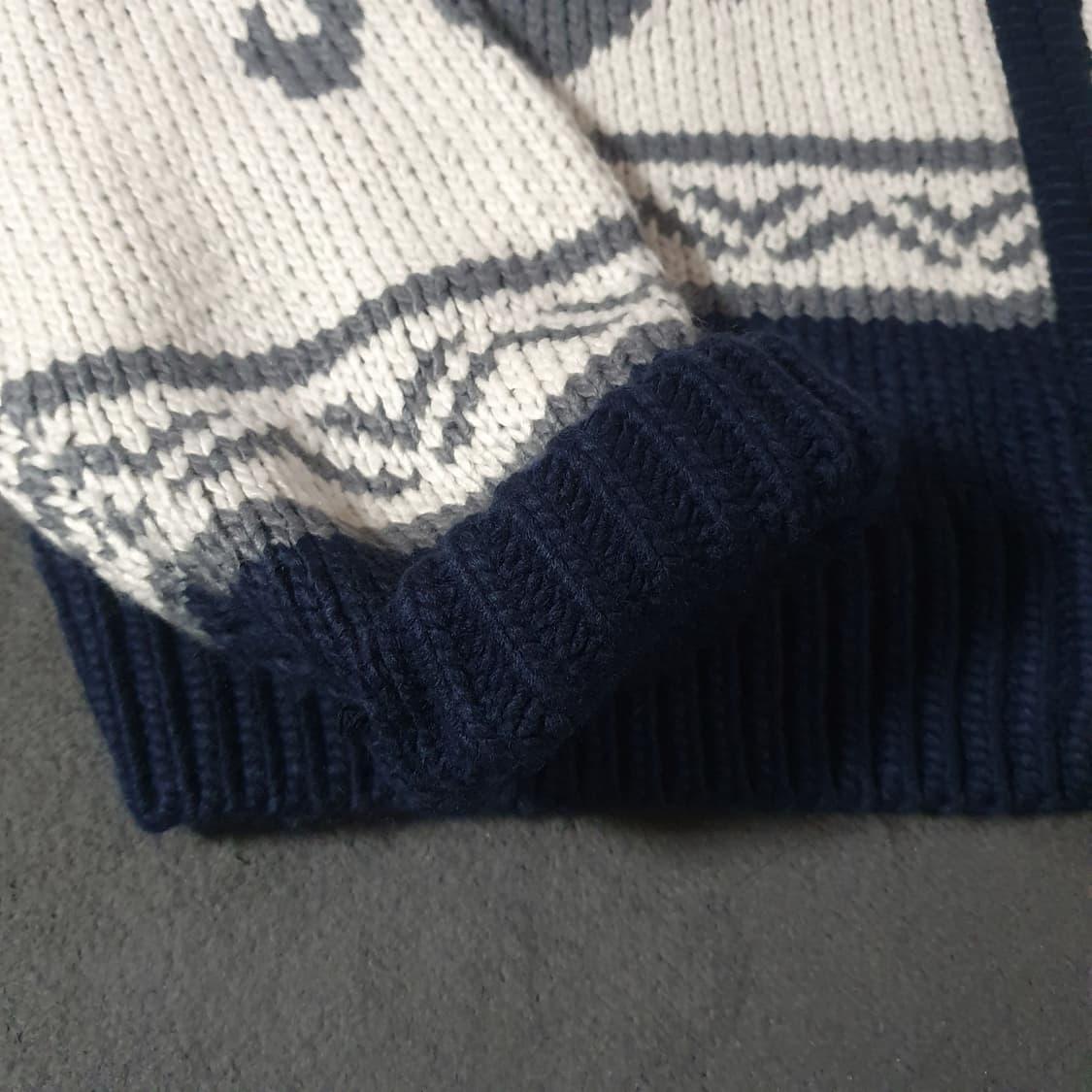 락케이크 플라워 코위찬 노르딕 가디건 네이비 상품이미지10