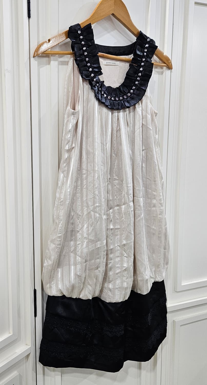 AXES Femme 넥 장식 민소매 원피스 상품이미지2