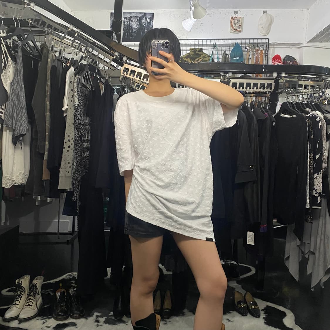 Karl kani kk이니셜 엠보 반팔 티셔츠 상품이미지7