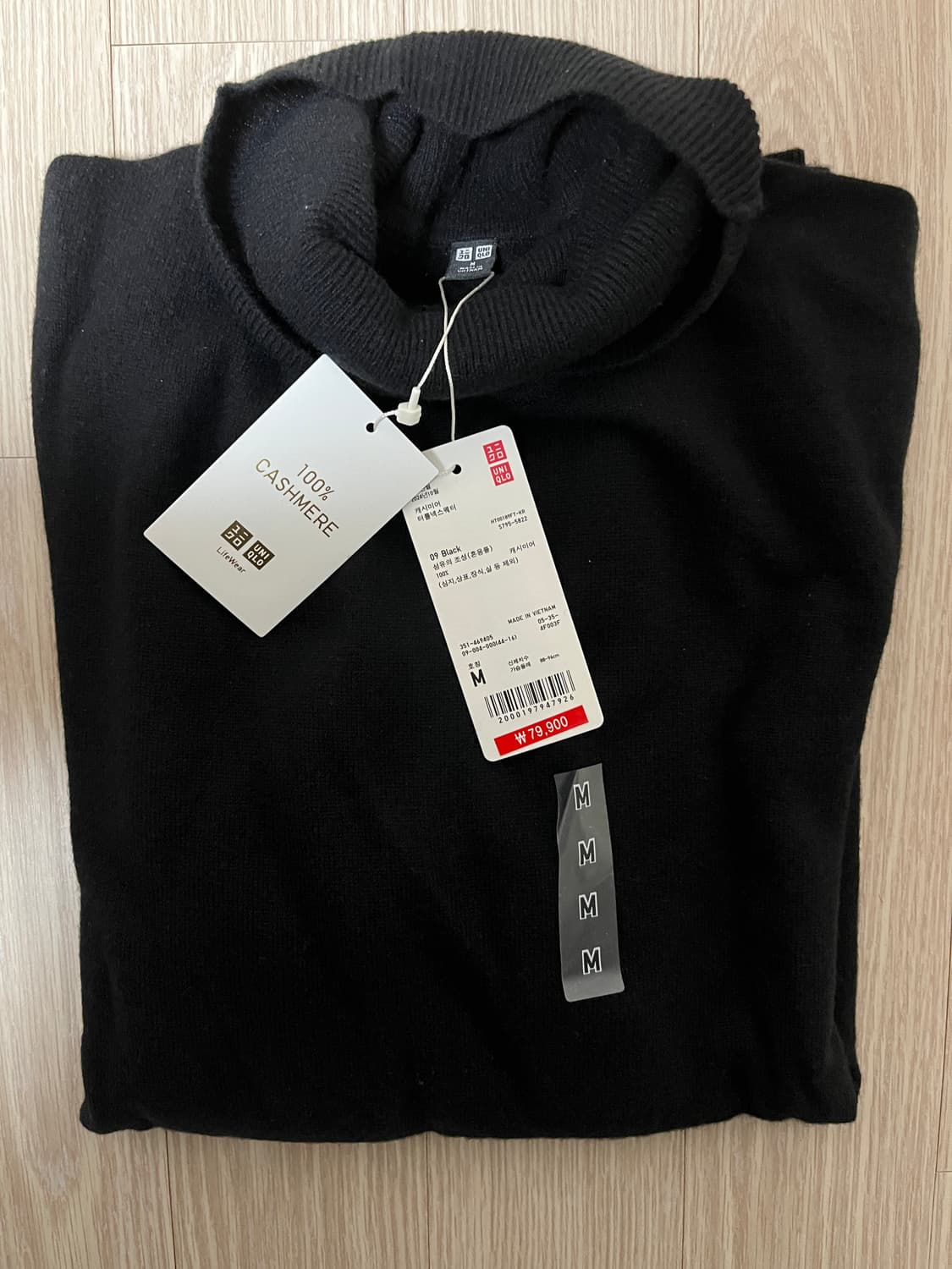 유니클로 캐시미어 터틀넥 M(새상품) 상품이미지2