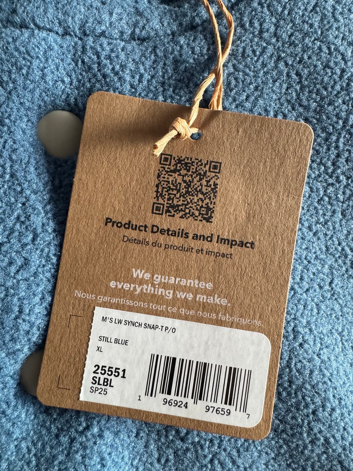 [XL] 파타고니아 신칠라 스틸블루 미착용 신품 상품이미지2