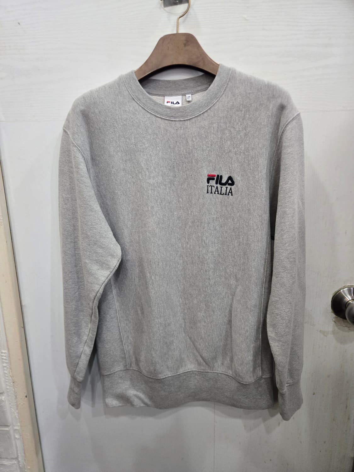S,90)) FILA 휠라 이탈리아 회색 맨투맨! 상태 굿굿굿!~ 상품이미지1