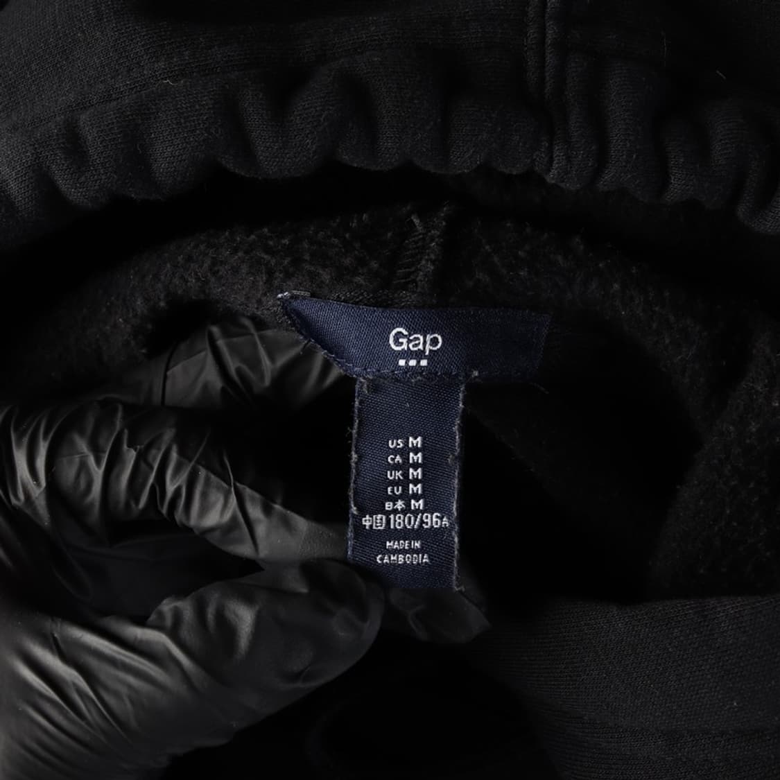 GAP 빅로고 자수 기모 후드티 블랙 M 상품이미지5