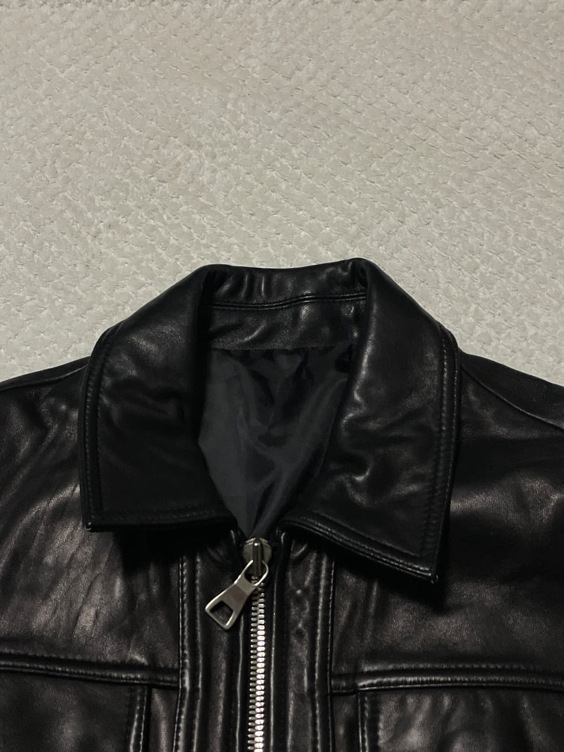 광희시장 웨스턴 무드 2WAY 램스킨 양가죽 포켓 레더 자켓 상품이미지4