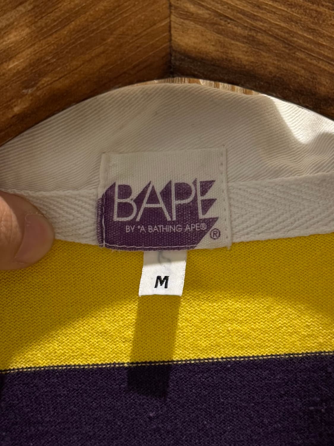 베이프 스트라이프 긴팔 럭비 셔츠 상품이미지9