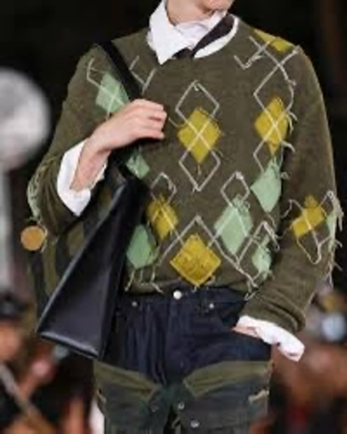 앤더슨벨 초회판 카모플라쥬 더블 웨이스트 워크 와이드 레그 진 34 상품이미지3