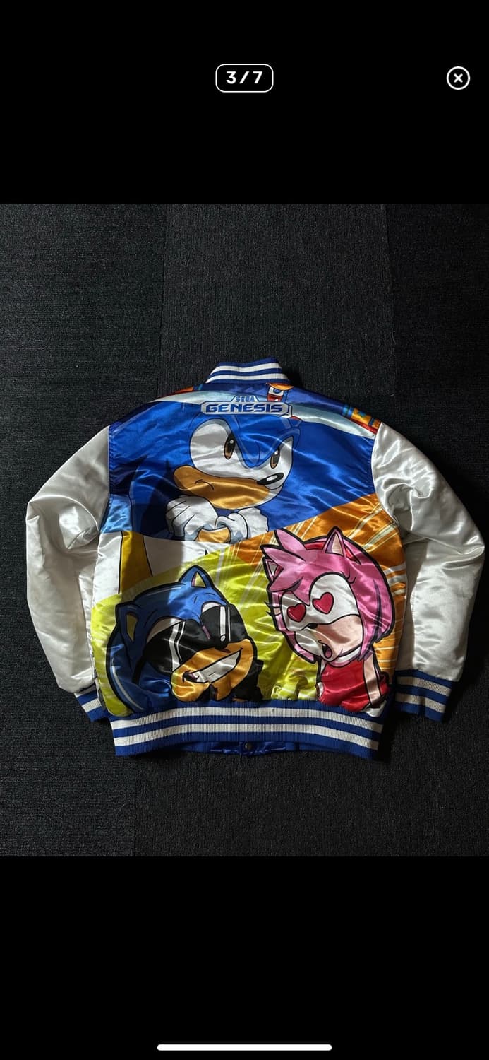 SEGA Headgear 클래식 소닉 더 헤치옥 1992 사틴 자켓 상품이미지3