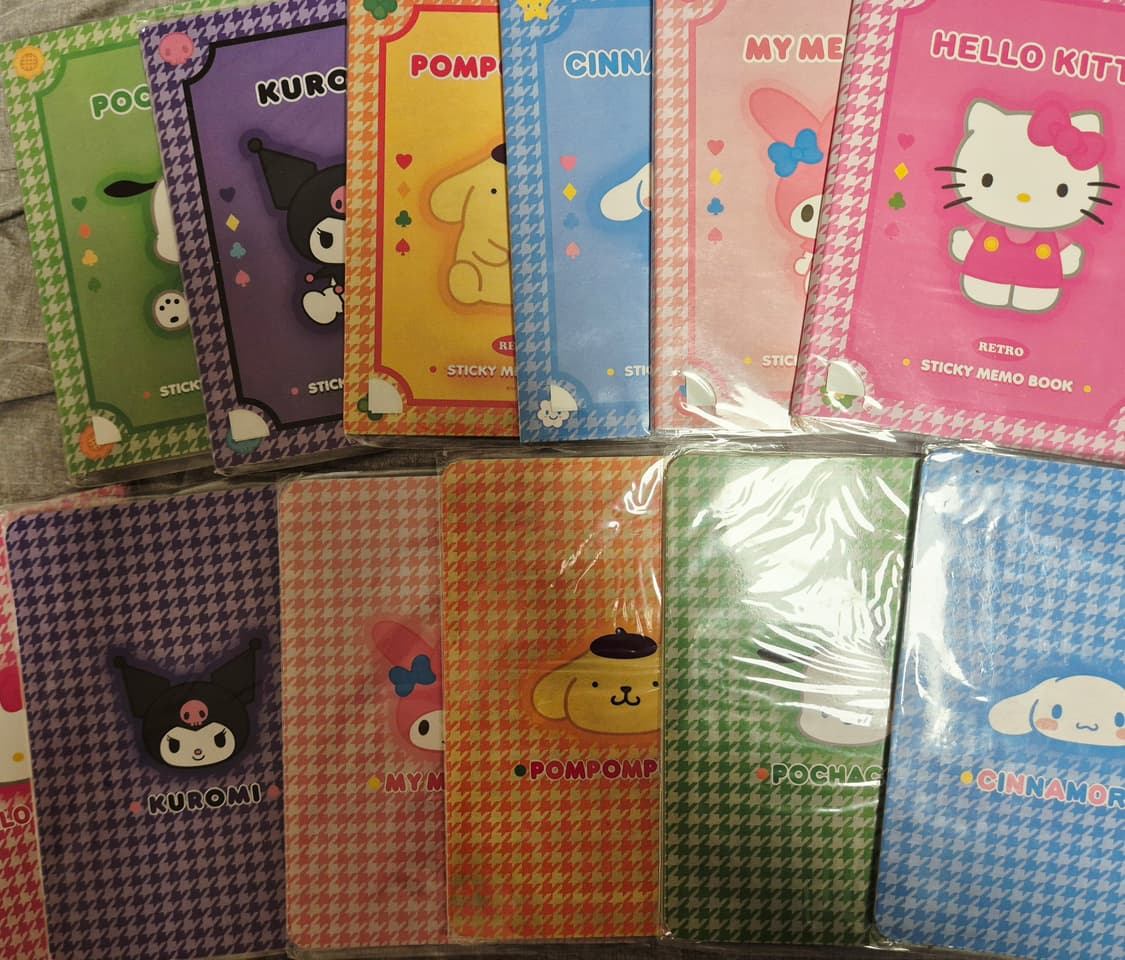 산리오 레트로 포스트잇 메모지 북 (6권 세트) 상품이미지1