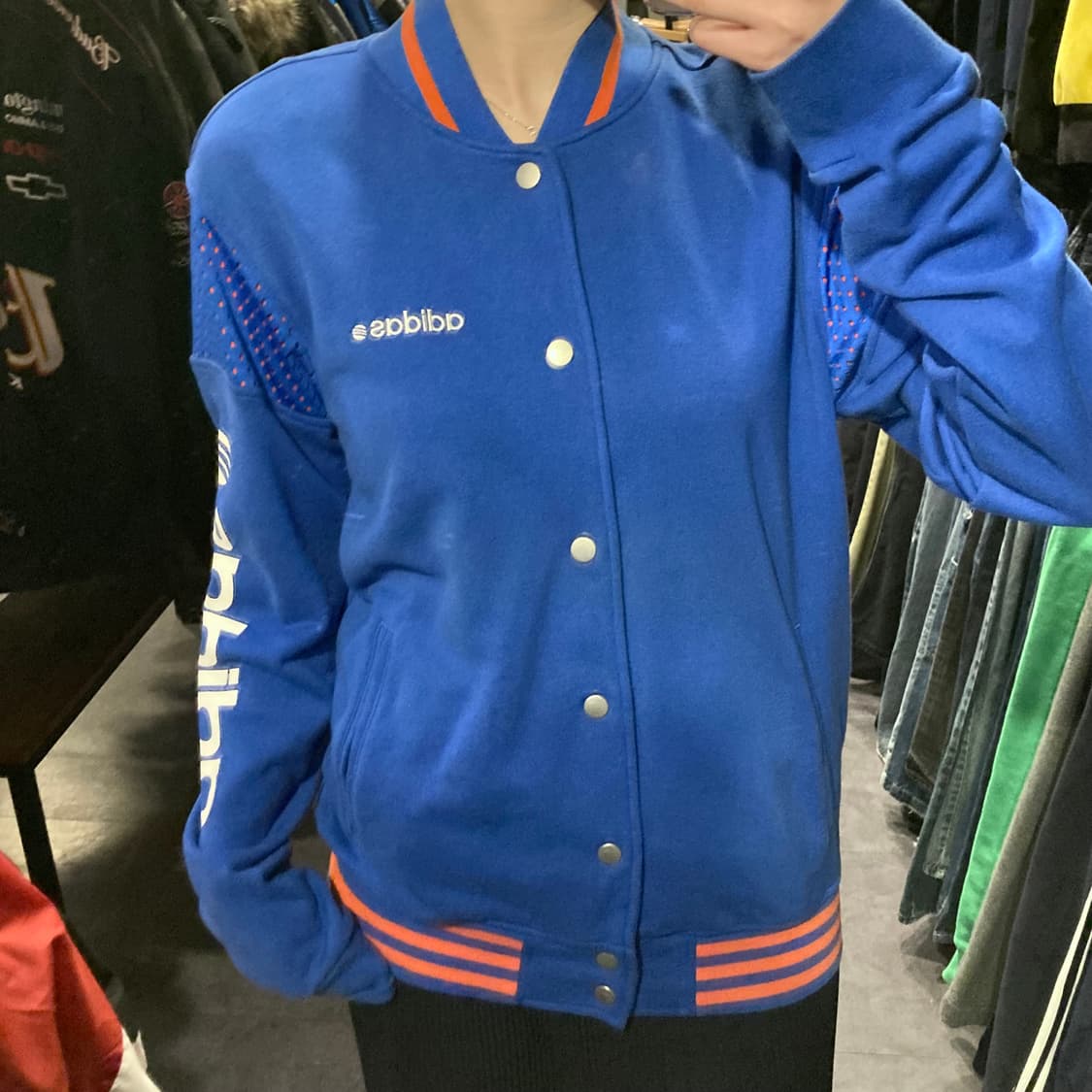 [IM]아디다스 블루 사이드레터링 트랙 자켓 상품이미지3