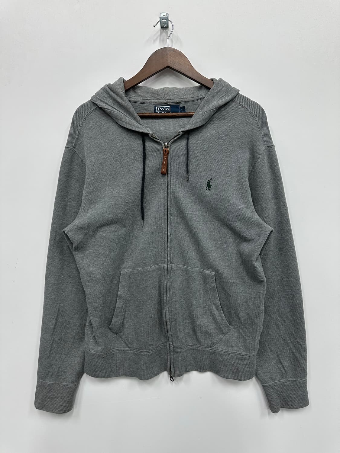 폴로 그레이 후드집업 상품이미지1