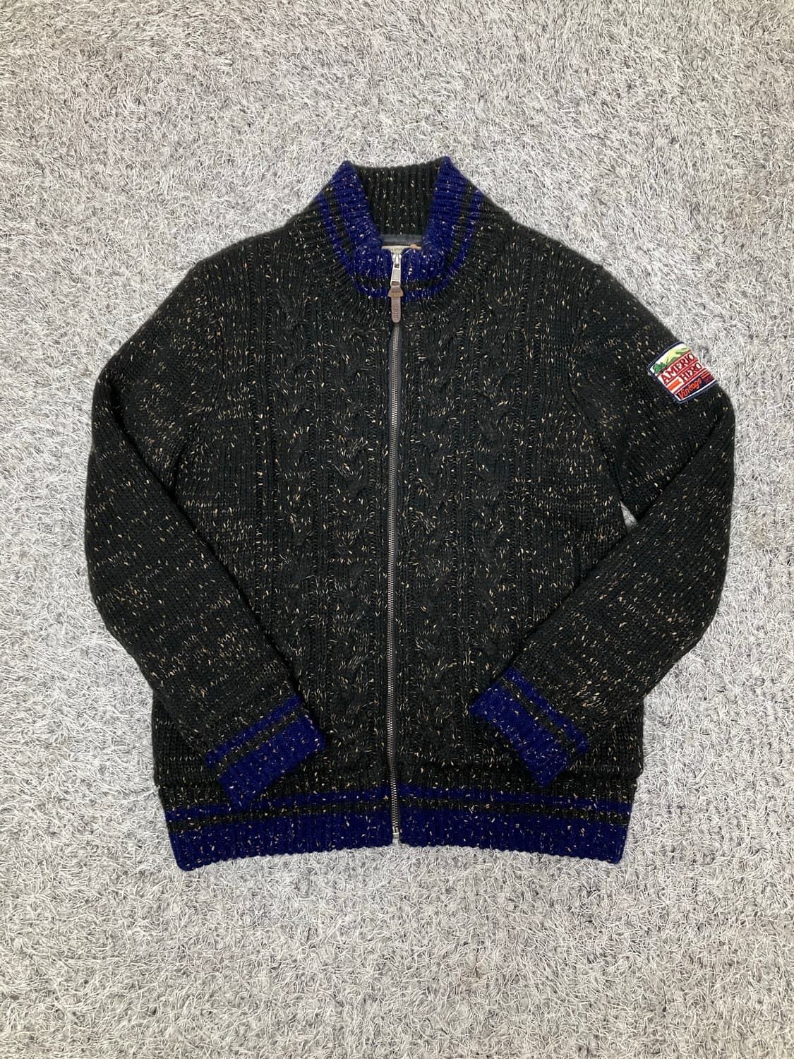 USA vtg 니트 집업 상품이미지1