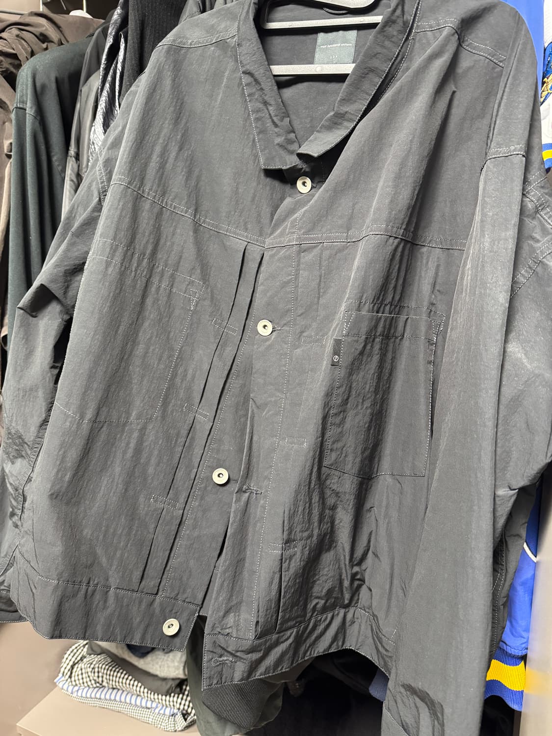 모이프 나일론 트러커자켓 블랙 3사이즈 상품이미지4