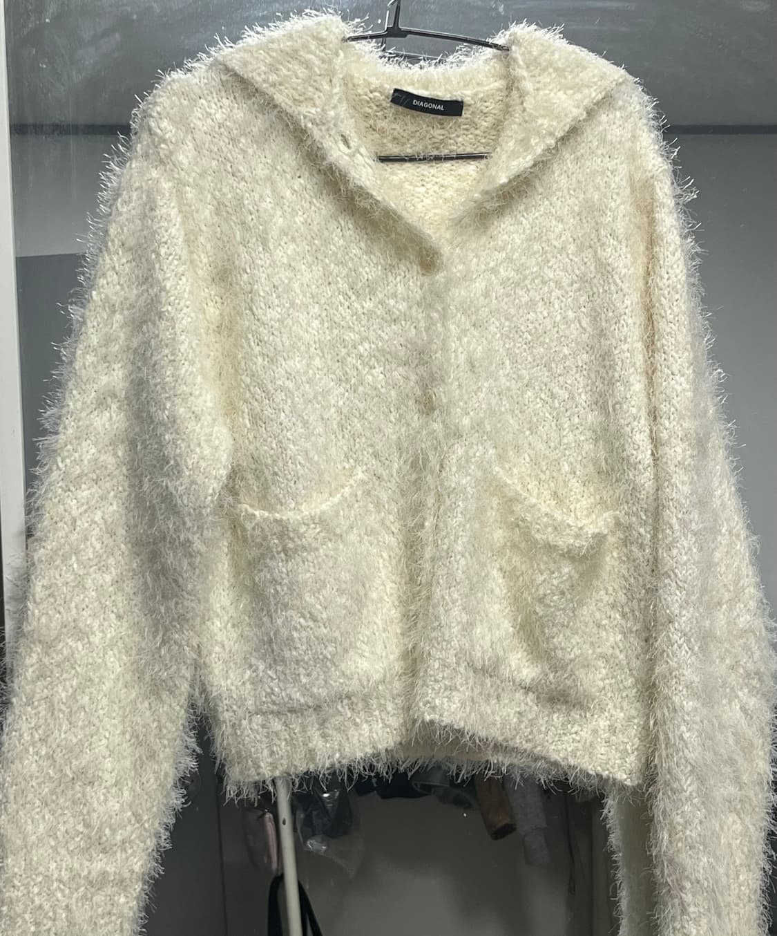 다이애그널 세일러 니트 가디건 아이보리 상품이미지4