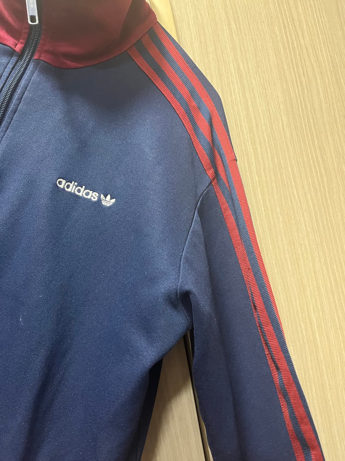 아디다스 트랙탑 베켄바우어 져지 네이비 버건디 L 100 상품이미지3