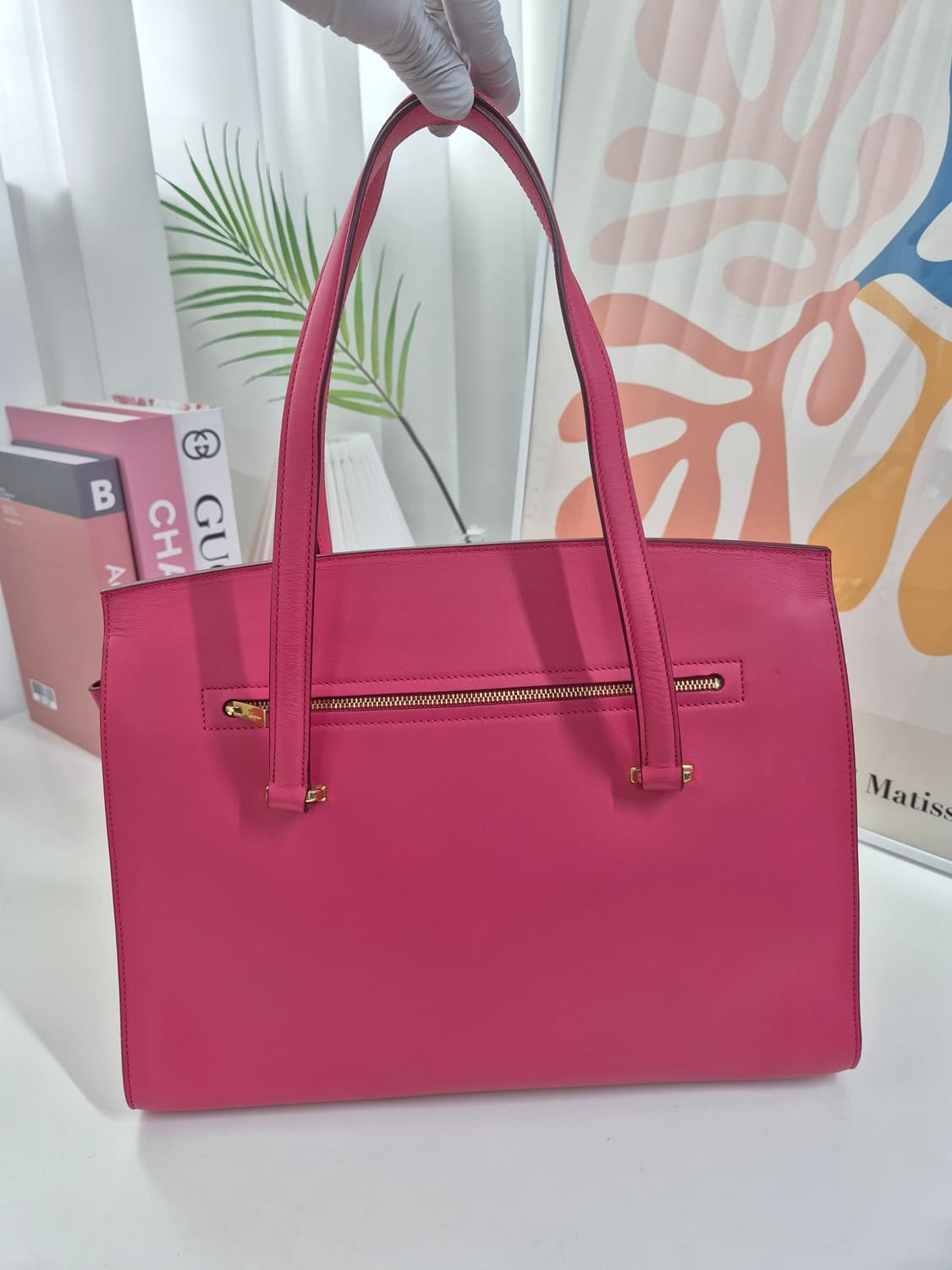 페라가모 간치니 핑크 금장 숄더백 상품이미지3