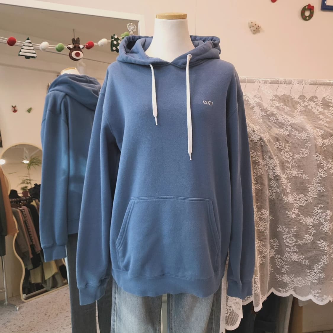 Vans 스모크블루 기모 후드티 상품이미지7