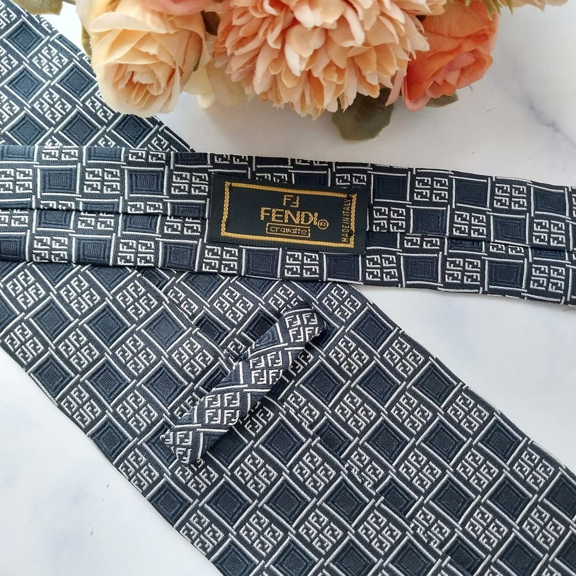 펜디 실크 주카 로고 패턴 넥타이 9.8cm A+등급 K2024 상품이미지8