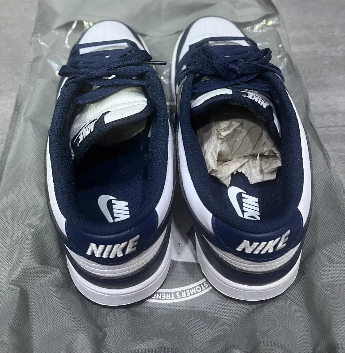 나이키 덩크로우 레트로 화이트 미드나잇 네이비 270사이즈 상품이미지2