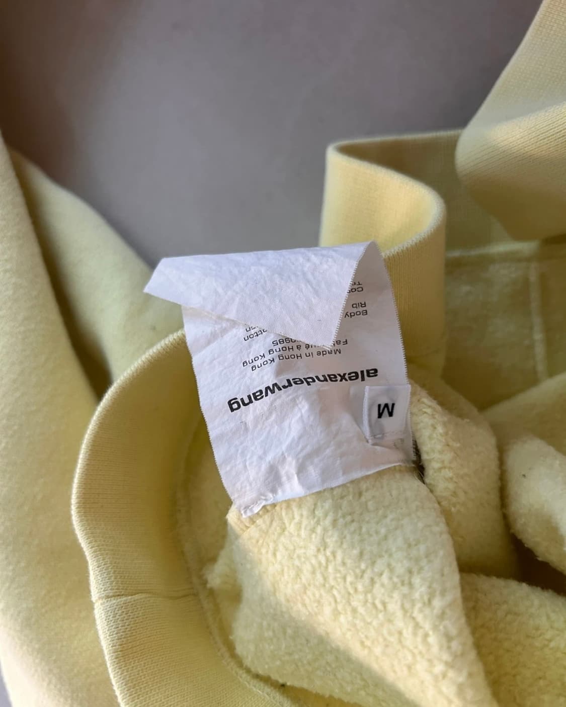 T by Alexander Wang 크롭 코튼맨투맨 레몬 (제니착용) 상품이미지4