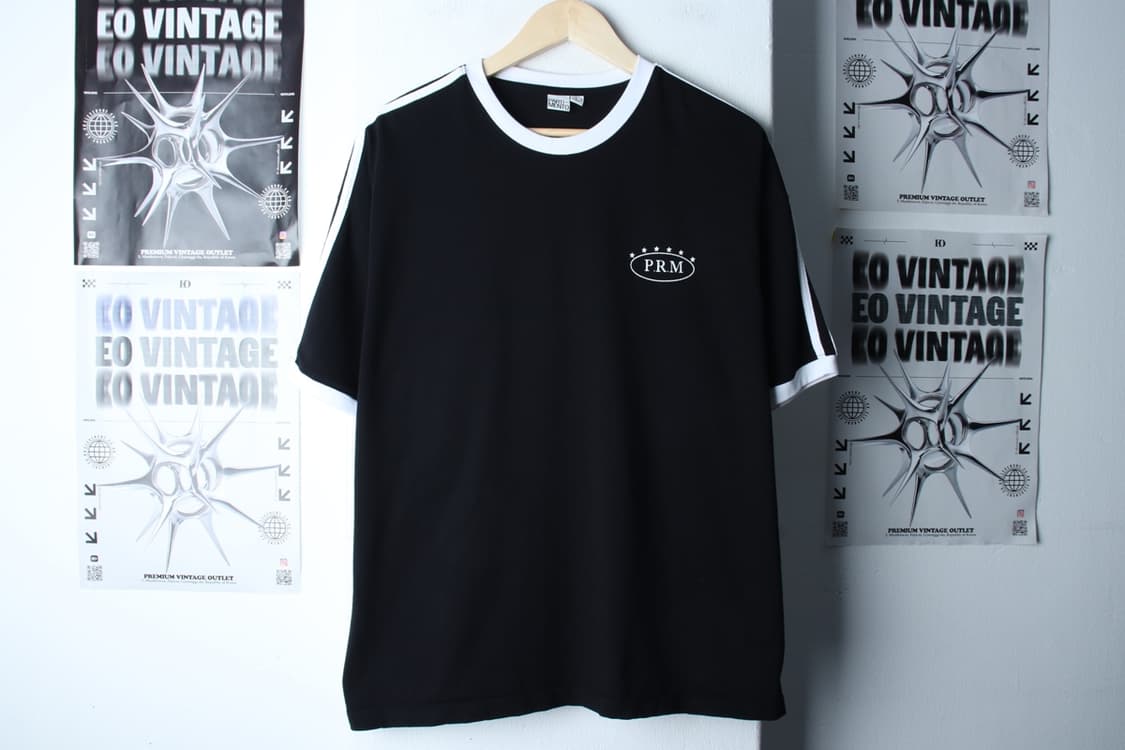 (L-XL) 파르티멘토 반팔 티셔츠 사이드라인 링거 블랙-7B9D 상품이미지2