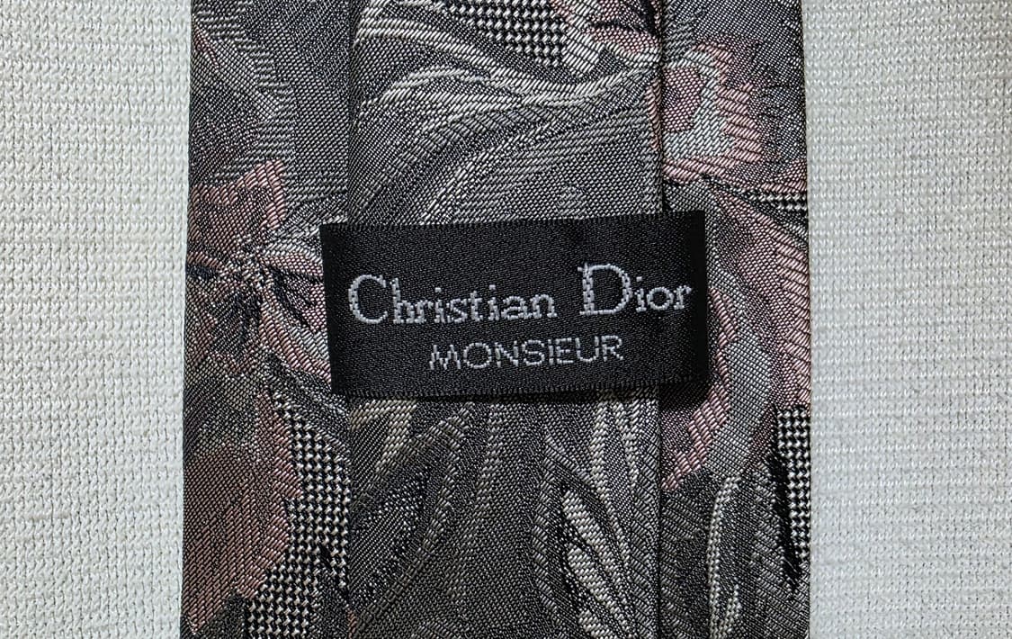 [Dior 자수로고] 크리스찬 디올 몬슈 실크 자가드 빈티지 넥타이 상품이미지7
