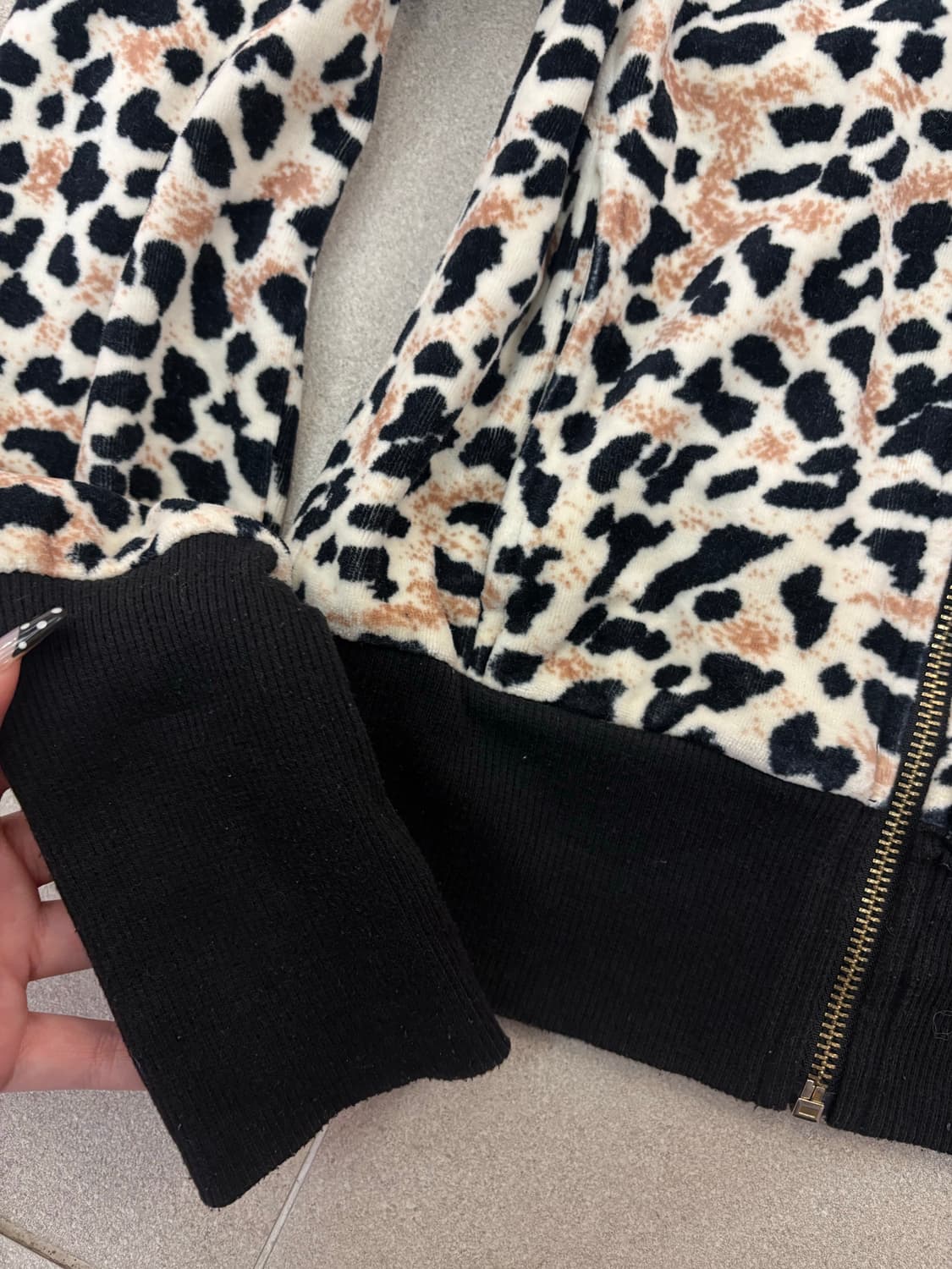 레오파드 슬림 집업 상품이미지4