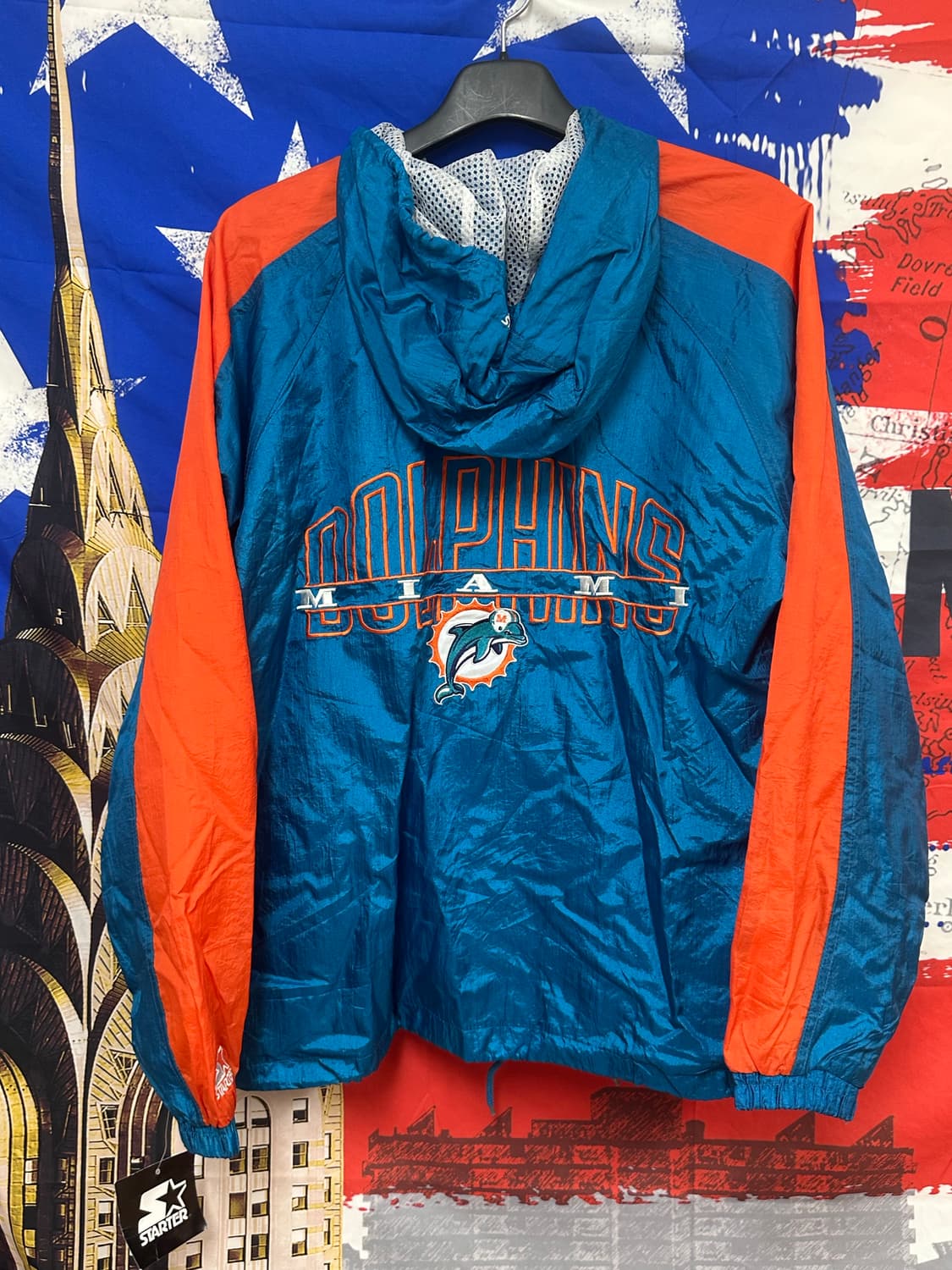 새상품 올드스쿨 스타터 NFL돌핀마이애미 트레이닝셋업 L100 상품이미지6