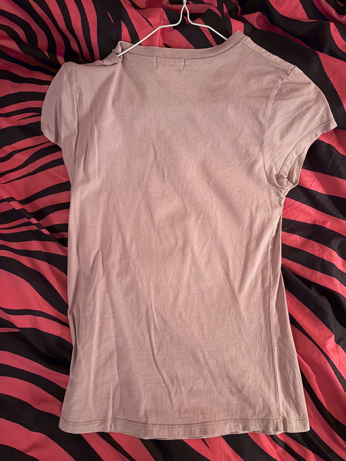 히글깔 갸루 빈티지 핑크 반팔 상품이미지2