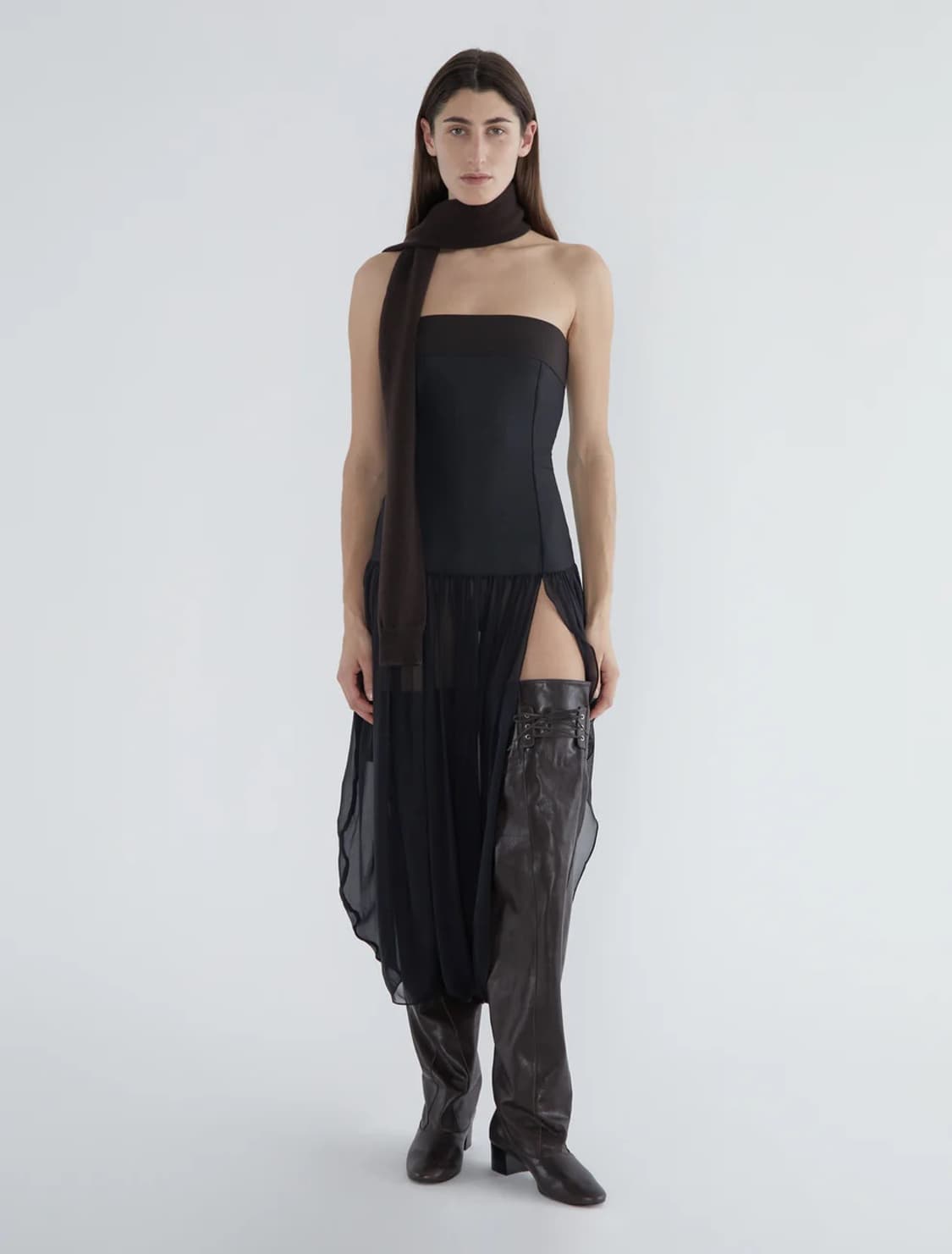 팔로마울 Moix 울 머플러/브라운 상품이미지3