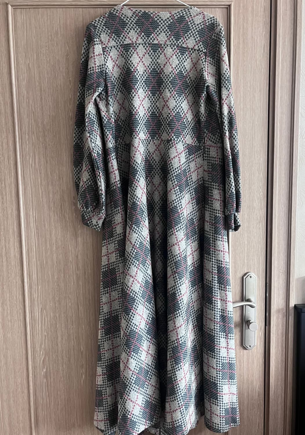 안드레아바나 체크 랩스커트 원피스 롱슬리브 치마 빈티지 상품이미지2