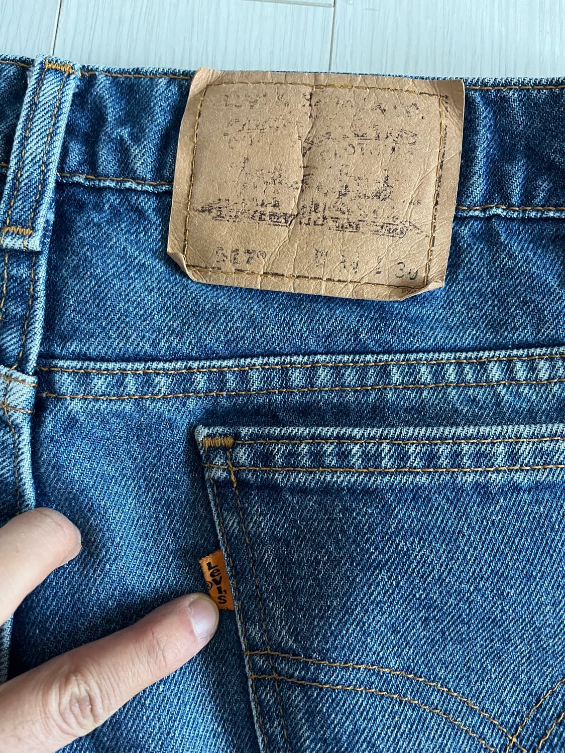 90s 리바이스517 오렌지탭 34x30 made in USA  상품이미지3