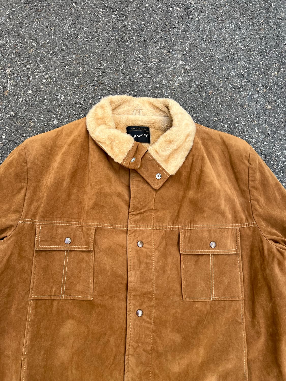 80s JC PENNEY SUEDE LEATHER 스웨이드레더 쉐르파자켓 상품이미지5