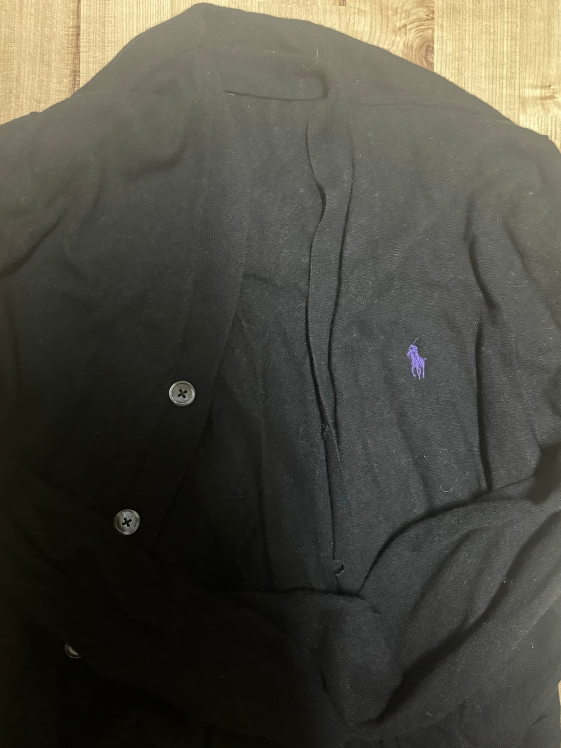 폴로 검정 가디건 상품이미지1