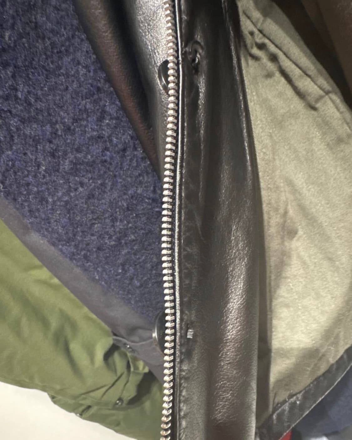 [105] 제이크루 블랙 카우하이드 2WAY ZIP 자켓 상품이미지6