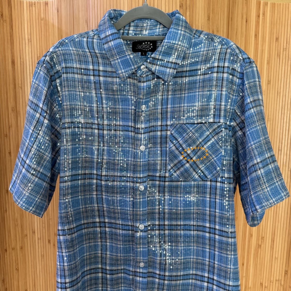 AFB SPANGLE SS SHIRTS BLUE 상품이미지3